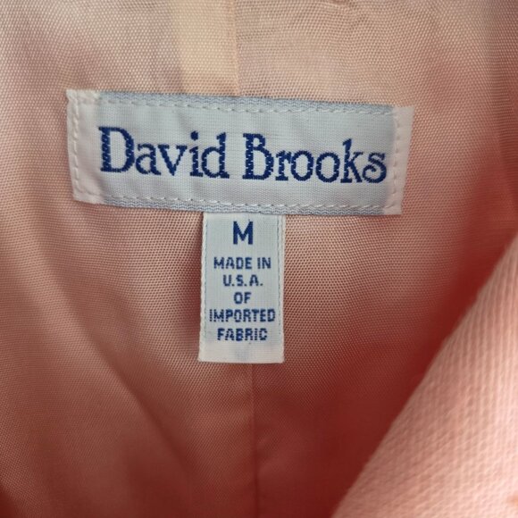 David Brooks Womens Medium Jacket 100% Linen Shell Full Zip Pink Deadstock USA - Picture 2 of 9